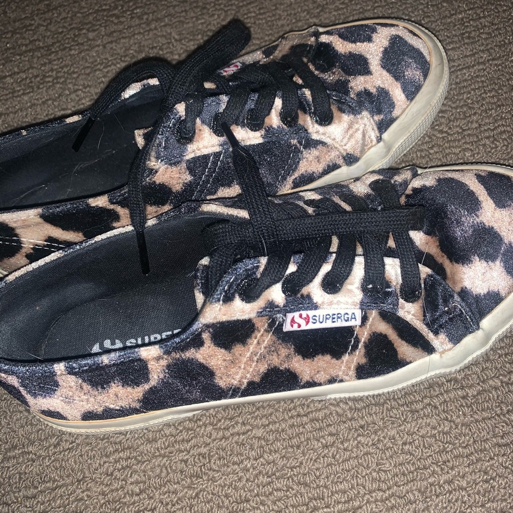 Leopard print superga sneakers